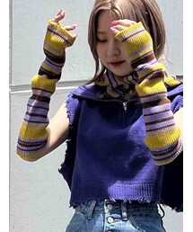 jouetie | ボーダーアームウォーマー(アームカバー)