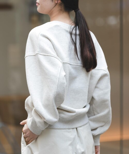 URBAN RESEARCH DOORS（アーバンリサーチドアーズ）の「FORK&SPOON　コクーンスウェット（スウェット・レディース・NAVY/OATMEAL/PINK・1）」の8枚目の写真