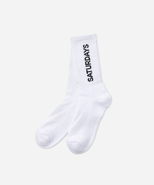 Saturdays NYC(サタデーズ ニューヨークシティ )の「Logo Socks(ソックス/靴下・レディース・ブラック/ホワイト・F)」の2枚目の写真