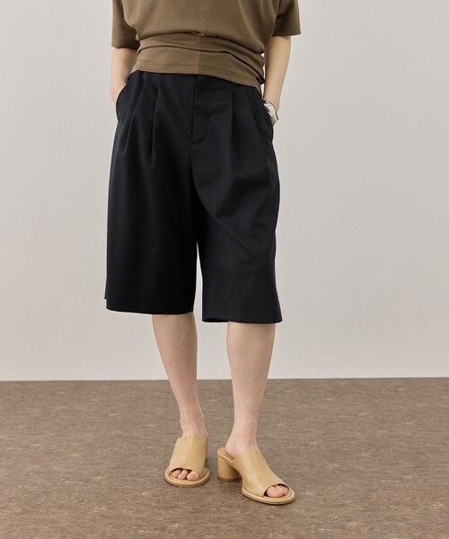 ADAM ET ROPE'（アダムエロペ）の「【サステナブル】アジャストハーフパンツ（その他パンツ・レディース・ブラック/ブラウン系・36/38）」の8枚目の写真