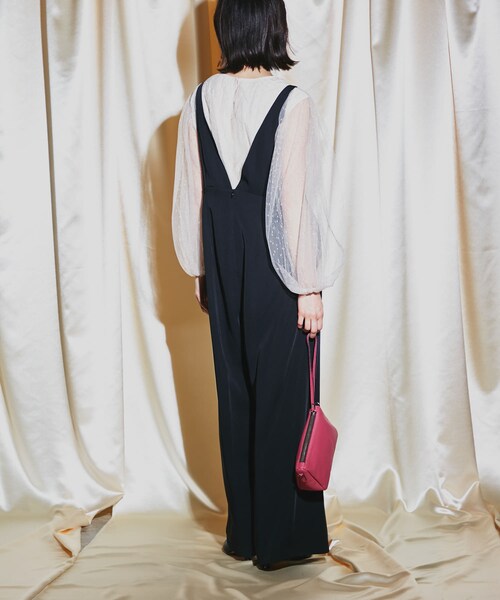 URBAN RESEARCH ROSSO（アーバンリサーチロッソ）の「ワイドパンツデザインオールインワン（サロペット/オーバーオール・レディース・BLACK/BEIGE・36/38）」の14枚目の写真