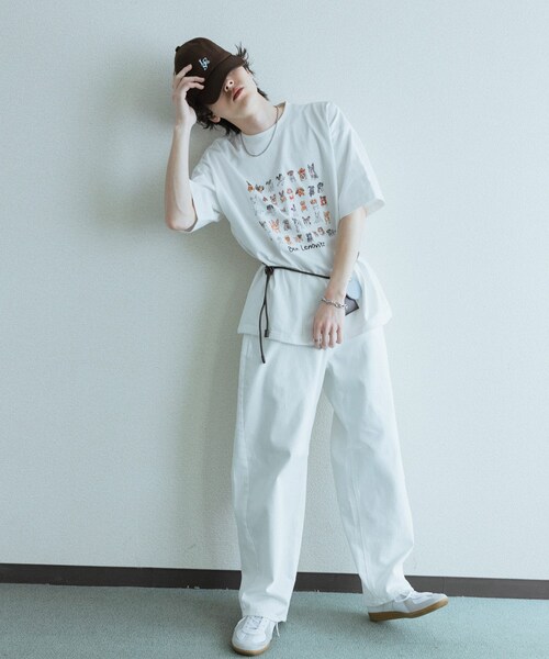 SENSE OF PLACE by URBAN RESEARCH(センスオブプレイスバイアーバンリサーチ)の「『別注』Ben Lenovitz×SENSE OF PLACE SHORT-SLEEVE T-SHIRTS(Tシャツ/カットソー・メンズ・WHITE/BLACK/BLK×WHT/GRAY・M/L)」の11枚目の写真