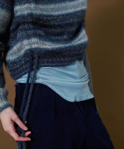 THE GOODLAND MARKET（ザグッドランドマーケット）の「cwtch　PSYCHEDELIC KNIT TOPS（ニット/セーター・レディース・NAVY/YELLOW・Free）」の5枚目の写真