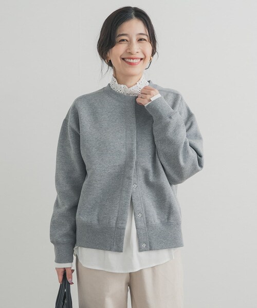 URBAN RESEARCH DOORS（アーバンリサーチドアーズ）の「裏起毛スウェットカーディガン（カーディガン/ボレロ・レディース・OATMEAL/GRAY/CHARCOAL・Free）」の18枚目の写真