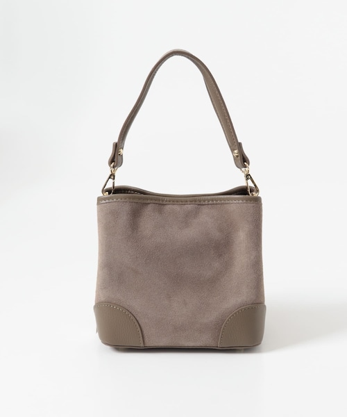URBAN RESEARCH ROSSO（アーバンリサーチロッソ）の「AULENTTI　スエードスクエアBAG（ハンドバッグ・レディース・TAUPE/CUOIO・0）」の12枚目の写真