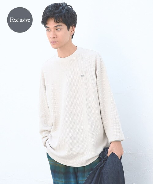 URBAN RESEARCH DOORS（アーバンリサーチドアーズ）の「『別注』LACOSTE×DOORS　HEAVY PIQUE LONG-SLEEVE（Tシャツ/カットソー・メンズ・HAMMAM/GRAPHITE/PORTO・3/4/5）」の19枚目の写真