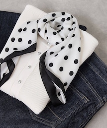 ドット柄スカーフ 70×70cm