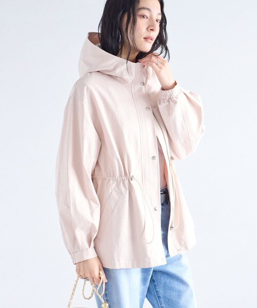 VIS（ビス）の「ウエストマークナイロンジャケット/スプリングマウンテンパーカー（ナイロンジャケット・レディース・オフホワイト/ベージュ/ネイビー/ピンク・F）」の7枚目の写真