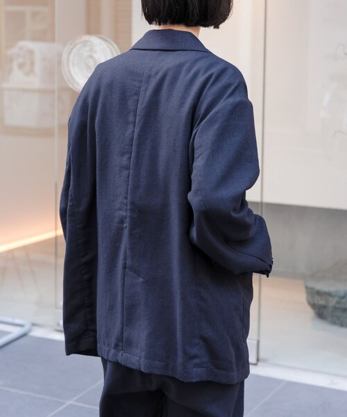 URBAN RESEARCH DOORS(アーバンリサーチドアーズ)の「FORK&SPOON ヘンプ混テーラードジャケット(テーラードジャケット・レディース・CHECK/NAVY・1)」の9枚目の写真
