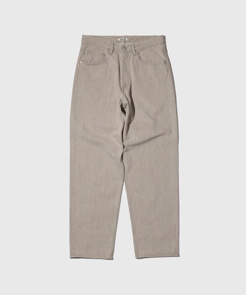 ADAM ET ROPE'(アダムエロペ)の「【AURALEE/オーラリー】FADED HARD TWIST BROWN DENIM WIDE PANTS(デニムパンツ・メンズ・ライトグレー・28/30/32/34)」の5枚目の写真