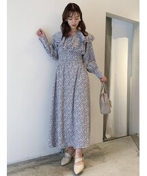 dazzlin | フリルシャーリングワンピース(ワンピース)