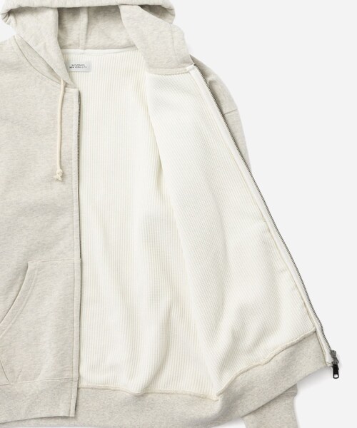 Saturdays NYC（サタデーズ ニューヨークシティ ）の「Canal Waffle Lined Zip Hoodie（パーカー・レディース・ブラック/ライトグレー・L/M/S/XL）」の21枚目の写真
