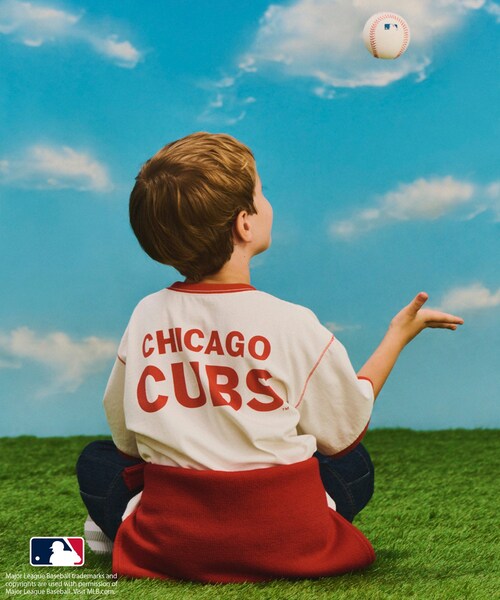 ROPE' PICNIC（ロペピクニック）の「【KIDS】【MLB COLLECTION BY JUN】リンガーTシャツ/リンクコーデ（Tシャツ/カットソー・キッズ・グレー/ホワイト/ネイビー・L/M/S）」の12枚目の写真