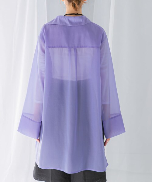 URBAN RESEARCH ROSSO（アーバンリサーチロッソ）の「シアースキッパーロングシャツ（シャツ/ブラウス・レディース・ivory/blue・FREE）」の22枚目の写真