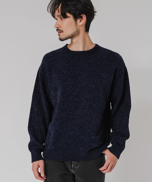 URBAN RESEARCH(アーバンリサーチ)の「ローゲージモールニット(ニット/セーター・メンズ・WHITE/GREEN/NAVY/BLACK・M/L)」の4枚目の写真