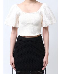 EMODA | ボリュームスリーブクロップトップ(Tシャツ/カットソー)