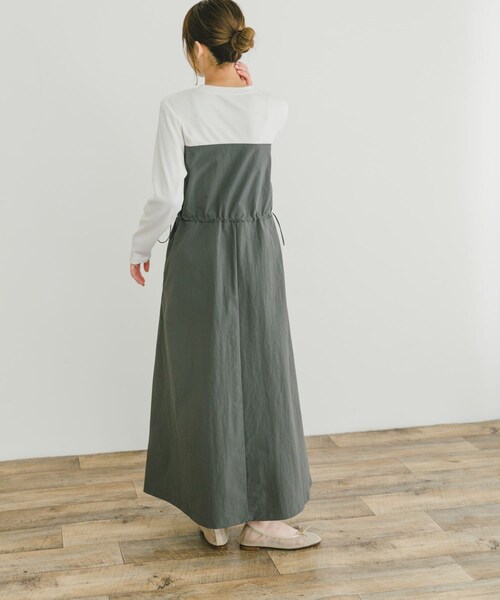 ITEMS URBANRESEARCH（アイテムズ アーバンリサーチ）の「ドッキングナイロンワンピース（ワンピース・レディース・KHK/CHA・FREE）」の7枚目の写真
