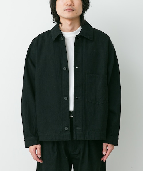 URBAN RESEARCH DOORS(アーバンリサーチドアーズ)の「STILL BY HAND 12OZ DENIM JACKET(デニムジャケット・メンズ・BLACK/DARK NAVY・46/48)」の9枚目の写真