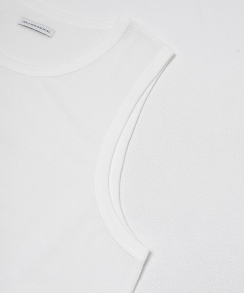 URBAN RESEARCH DOORS（アーバンリサーチドアーズ）の「吸水速乾ワッフルタンクトップ（タンクトップ・メンズ・WHITE/BLACK・M/L）」の5枚目の写真