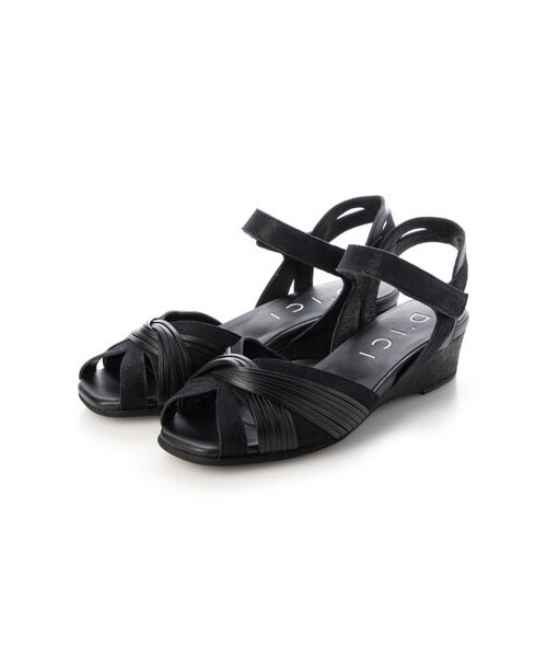 モード エ ジャコモ ディッシィ MODE ET JACOMO D'ICI アンクルストラップサンダル （ブラック） MODE ET JACOMO D\u0027ICI モード エ ジャコモ ディッシィ MODE ET JACOMO