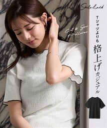 nissen | ＜大きいサイズ＞楊柳カットソープルオーバー(Tシャツ/カットソー)