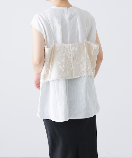 かぐれ（カグレ）の「ジャガードキャミソール（キャミソール・レディース・IVORY・FREE）」の5枚目の写真