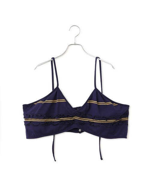 ADAM ET ROPE'(アダムエロペ)の「【crinkle crinkle crinkle】griguri border big bra(キャミソール・レディース・ネイビー系・F)」の10枚目の写真