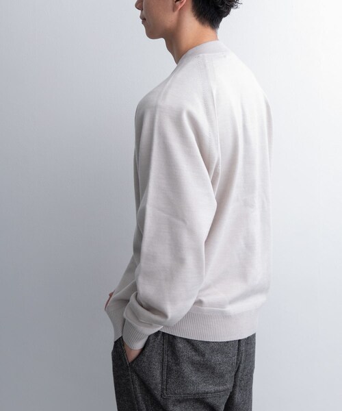 URBAN RESEARCH DOORS（アーバンリサーチドアーズ）の「FORK&SPOON　ウーステッドヤーンクルーネックカーディガン（カーディガン/ボレロ・メンズ・LIGHTGRAY/BLACK/RENGA・4/5）」の16枚目の写真