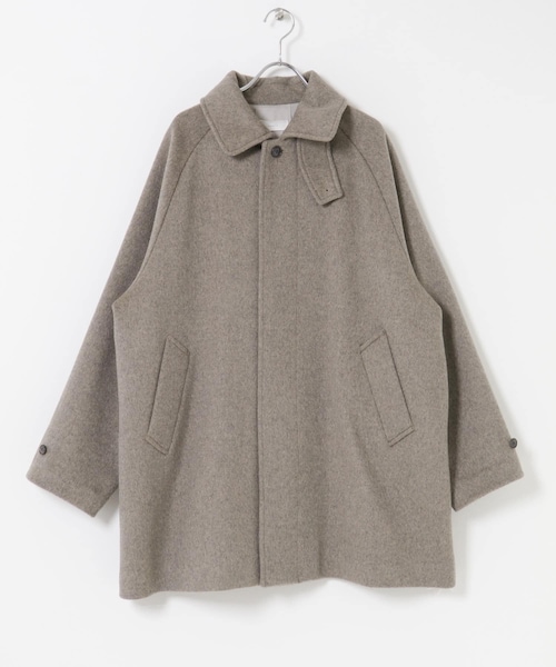 かぐれ（カグレ）の「ウールバックタックショートコート（ステンカラーコート・レディース・GRAY/CHARCOAL・Free）」の8枚目の写真