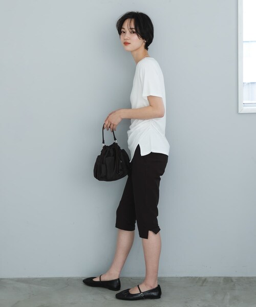 SENSE OF PLACE by URBAN RESEARCH(センスオブプレイスバイアーバンリサーチ)の「『抗菌/消臭』ギャザーフラットパンプス(パンプス・レディース・BLACK/IVORY・S/M/L)」の18枚目の写真