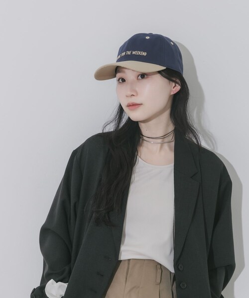 SMELLY（スメリー）の「weekendバイカラーキャップ（キャップ・レディース・IVO/BLU/BRN/CGY/NVY/BEG・-）」の22枚目の写真