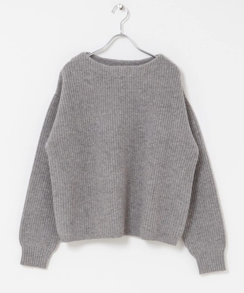 URBAN RESEARCH DOORS（アーバンリサーチドアーズ）の「ハミルトンウール畦ボートネックプルオーバー（ニット/セーター・レディース・MIX GRAY/YELLOW/MIX BROWN・M）」の12枚目の写真