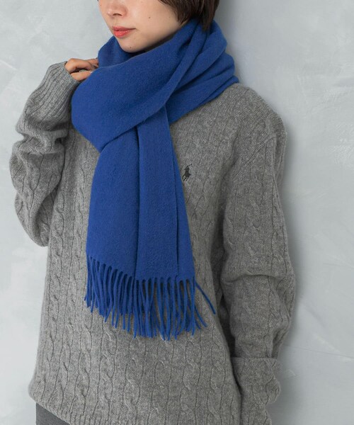 URBAN RESEARCH ROSSO（アーバンリサーチロッソ）の「カシミヤ混無地ストール（マフラー・レディース・OFF WHITE/GRAY/BABY PINK/LOYAL BLUE/BLACK・FREE）」の15枚目の写真