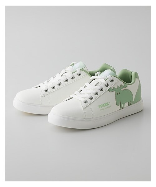 nissen（ニッセン）の「【ゆったり幅広】moz（モズ）軽量ビッグロゴスニーカー（ワイズ４Ｅ）（スニーカー・メンズ・ホワイト×黒/ホワイト×キャメル/ホワイト×ブルーグレー/ホワイト×ピンク/黒×ホワイト/ホワイト×ミント/黒×黒・M=23.0~23.5cm/4E/L=24.0~24.5cm/4E/LL=25.0~25.5cm/4E/3L=26.0cm/4E）」の6枚目の写真