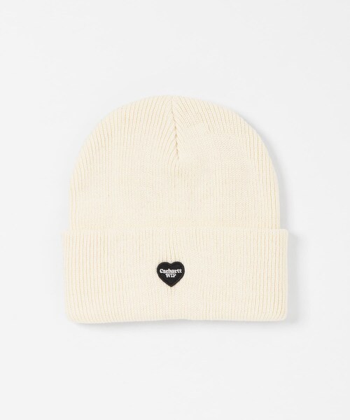 SENSE OF PLACE by URBAN RESEARCH(センスオブプレイスバイアーバンリサーチ)の「carhartt Small Heart Beanie(ニットキャップ/ビーニー・メンズ・Black/Natural・One)」の2枚目の写真