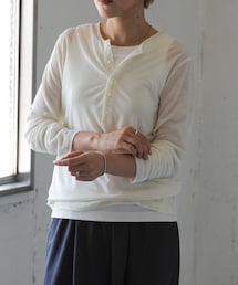 FORK&SPOON | FORK&SPOON ウール混ヘンリーネックカットソー(Tシャツ/カットソー)