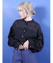 EVRIS | ストライプシアーシャツ(シャツ/ブラウス)