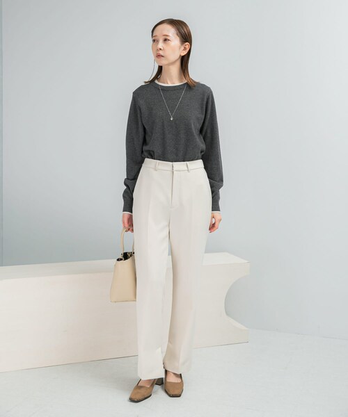 URBAN RESEARCH ROSSO（アーバンリサーチロッソ）の「カシミヤ混バイカラーコンパクトニット（ニット/セーター・レディース・OFF×ORG/GRAY×OFF/RED×OFF/NAVY×SAX・Free）」の13枚目の写真