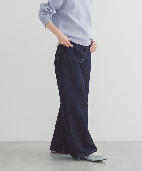 URBAN RESEARCH DOORS（アーバンリサーチドアーズ）の「『別注』Lee101×DOORS　WIDE PANTS（デニムパンツ・レディース・ONE WASH/USED/BLUE OW・XS/S/M/L）」の7枚目の写真