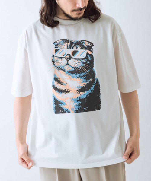 ITEMS URBANRESEARCH(アイテムズ アーバンリサーチ)の「『接触冷感/吸水速乾/UVカット』ANIMAL IN SHADES プリントTシャツ(Tシャツ/カットソー・メンズ・CAT/BEAR/KOALA・M/L)」の8枚目の写真