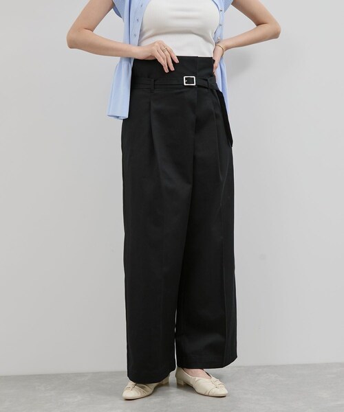 VIS（ビス）の「【洗える】2WAYラップデザインパンツ（その他パンツ・レディース・ブラック/カーキ系・M/S）」の14枚目の写真