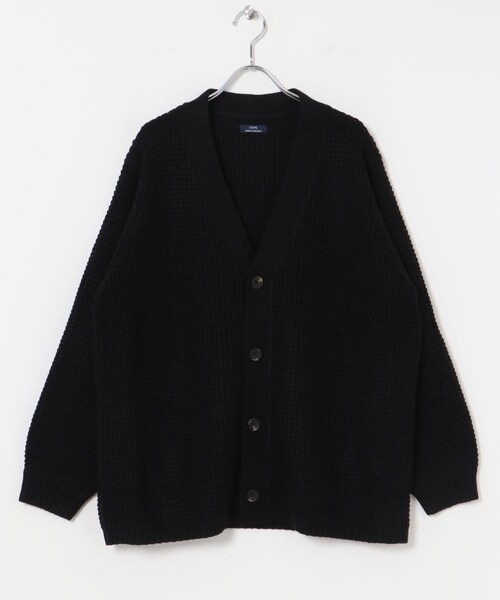 ITEMS URBANRESEARCH(アイテムズ アーバンリサーチ)の「ワッフル編み Vネックニットカーディガン(カーディガン/ボレロ・メンズ・MOC/OFF/BLK/CHA/OLV・S/M/L)」の20枚目の写真