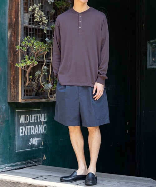 ADAM ET ROPE'（アダムエロペ）の「【Eddie Bauer】Knit Henly Neck Shirts（ニット/セーター・メンズ・ダークブラウン/グリーン・L/M）」の6枚目の写真