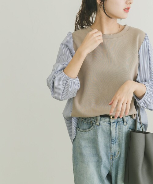 ITEMS URBANRESEARCH（アイテムズ アーバンリサーチ）の「フハクキリカエプルオーバー（Tシャツ/カットソー・レディース・BLK/NVY/BEG・FREE）」の19枚目の写真