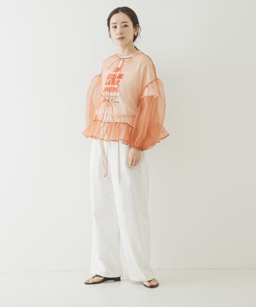 URBAN RESEARCH(アーバンリサーチ)の「ESTHE VOLUME ORGANZA BOW TOP(シャツ/ブラウス・レディース・CORK・XS)」の10枚目の写真