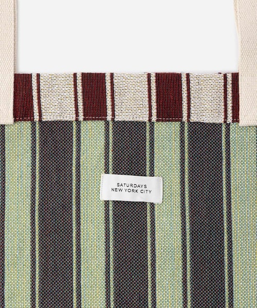 Saturdays NYC(サタデーズ ニューヨークシティ )の「Miller Stripe Tote Bag(トートバッグ・レディース・ブルー/ワイン・F)」の22枚目の写真