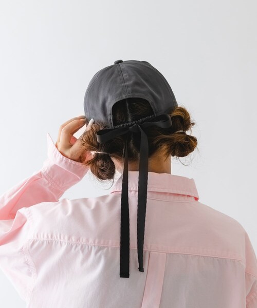 RODE SKO（ロデスコ）の「リボンキャップ（キャップ・レディース・CHARCOAL/BEIGE・FREE）」の3枚目の写真