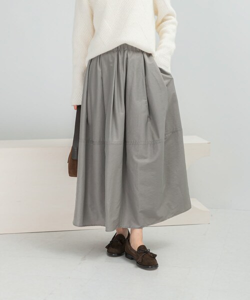 URBAN RESEARCH ROSSO（アーバンリサーチロッソ）の「ヴィンテージサテンギャザースカート（スカート・レディース・SILVERGRAY/BLACK・FREE）」の8枚目の写真