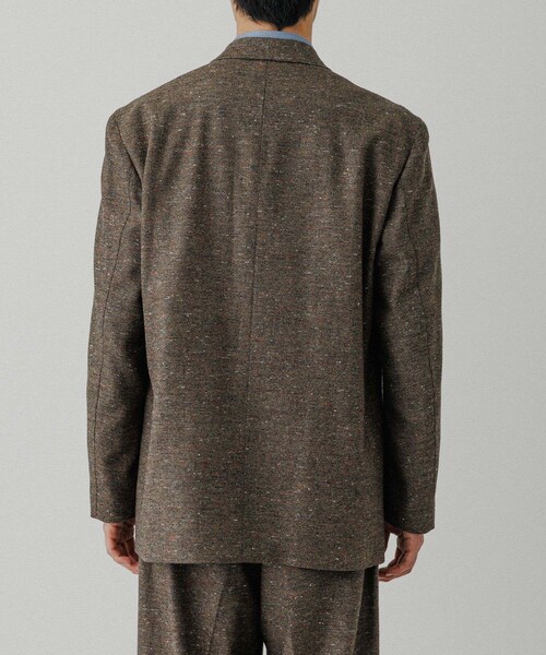 ADAM ET ROPE'(アダムエロペ)の「ハードクロス ダブルブレストジャケット / セットアップ対応(テーラードジャケット・メンズ・ブラック/ダークブラウン系・L/M)」の19枚目の写真