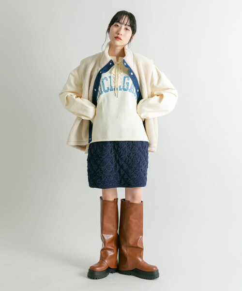 KBF（ケイビーエフ）の「キルティングニットスカート（スカート・レディース・NAVY/OYSTER・one）」の20枚目の写真